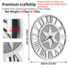 60cm Round Crushed Crystal Wall Clock Loose Diamond Crystal Mirror Silent Quartz