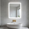 LED Bathroom Mirror Demister With Shaver Socket Bluetooth 70x50cm/60x80cm Touch