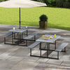 Picnic Table Bench Set for 2-4 People-Grey
