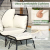 Oversized Egg Chair with Ottoman & Soft Cushions-