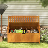 Outdoor Storage Bench Deck Box Patio Wood Storage Bench 125L Storage Seating