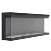Large 100inch Electric Fireplace Freestand/Inset Fire LED Media 3 Side Panoramic
