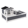 Uimoso Tortoise Habitat Wooden Tortoise House Indoor/Outdoor 3-Room 44x25.6x24in