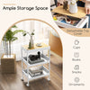 3-Tier Utility Rolling Storage Cart Storage Organizer Cart w/Locking Wheels