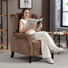 Recliner Armchair Vintage Reclining Chair Wingback Chair with Button Tufted Back