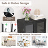 Kitchen Pantry Storage Cabinet 161cm Tall Freestanding Cupboard w/Glass Doors