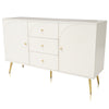 Cabinet Chest of Drawers with Adjustable Shelf Home Storage Cupboard White