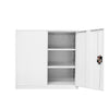 Metal Cupboard Storage Cabinet with 2 Doors for Office Laundry Workshop Garage