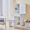 White Vanity Dressing Table Desk Set Makeup Desk Dresser Sliding Mirror Drawers