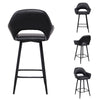 2PCS Barstools Padded Upholstered Dining Chair Breakfast Bar Seating for Cafe
