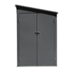 Black Steel Garden Sheds Metal Storage Outdoor Utility Tool Storage 4.7x8.86ft