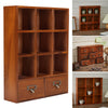 Retro Desktop Organizer Wall Storage Cabinet Cupboard Wooden Shelf Storage Box