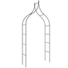 Garden Trellis Pergola w/ Multiple Side Crossbars & Powder-coated Metal Tubes