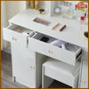 Dressing Table Vanity Set Makeup Desk with Stool Mirror Drawer & 10 LED Lights
