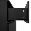 SIDEBOARD SHOE CABINET UNIT WITH 2 DRAWERS STORAGE AND ADJUSTABLE SHELVES, BLACK