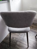 Grey Linen Dining Chairs 2PC/Set Kitchen Leisure Seat w/ Metal Legs Accent Chair