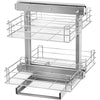 Blind Corner Cabinet Pull Out Chrome Soft Close Blind Corner 15.7 Inch