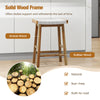 65CM Kitchen Dining Bar Stool Set of 2 Wooden Counter Height Saddle Stools