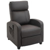 Recliner Armchair, Massage Faux Leather Push Back Reclining Chair with Footrest