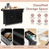 Mobile Kitchen Island Cart Rolling Kitchen Island Trolley Cupboard w/Drawers
