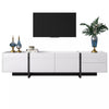 Modern TV Unit Cabinet TV Stand with Storage For Living Room High Gloss White