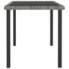 Garden Dining Table Grey, Poly Rattan and -Coated Steel Construction with C8Z7
