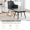 Nursing Rocking Chair with Footstool Velvet Fabric Rocking Chair for Living Room
