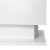 Coffee Table with LED Light, High-Gloss White With Drawer Living Room Furniture