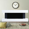 50" Fireplace Wall Mounted LED Flame White Mantel Electric Fire Heater w/ Remote