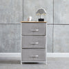 Fabric Cabinets Storage Unit Metal Frame Chest of Drawer Organiser Bedside Table