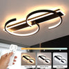 LED Ceiling Light Black Ceiling Lamp 38W Dimmable 3000K-6500K Living Room Fnpvad