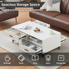 White High Gloss Coffee Table 4 Drawers Rectangular Living Room Modern