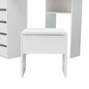 Vanity 5 Drawers Corner Dressing Table Set Makeup Desk with Mirror Stool Dresser