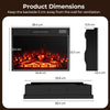 750W/1500W Fireplace Insert with Remote Control-Black