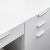 Dressing Table White LED MDF Makeup Desk with 4 Drawers 1 Door Bedroom Gift New