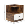 Retro Bedside Table Drawer Cabinet Bedroom Furniture Storage Shelf UK