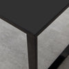 Black Tempered Glass Top Rectangle Coffee Table Side Table End Table Metal Leg