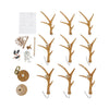 Retro Brown Antler Chandelier 6 Heads Deer Horn Ceiling Light Pendant Lamp
