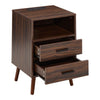 Bedside Table Cabinet 2 Drawers Accent Sofa Side LED Nightstand Storage Unit NEW