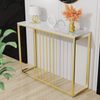 Golden Marble Console Table Side End Sofa Table for Living Room Bedroom Kitchen