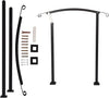 Handrails for Outdoor Steps, Wrought Iron Handrail Fit 0 to 3 Steps Outdoor