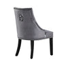 Velvet Dining Chair with Door Knocker Ring Windsor Dressing Room Chair 1/2/4/6