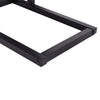 Vintage C Shape Coffee Table Drawer Storage Metal Frame Sofa Side Laptop Table