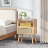 Rattan Bedside Cabinets With Natural Cane Side Tables For Living Room Bedroom