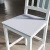 Dining Table and 2 Chairs Set Breakfast Kitchen Bistro Bar Solid Pine Wood Grey