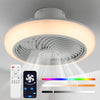 Modern LED Ceiling Fan with Light Dimmable RGB Ceiling Fan Lamp Remote Npzueagnc