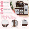 Wooden Kitchen Playset Kids Kitchen Set Toy Kitchen Set-Coffee