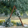 Wooden Wedding Arch Triangle Flower Rack Backdrop Stand Celebration Party