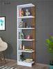 Pupis Space saving Shelf Bookcase (Walnut and White)