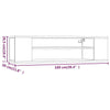 Hanging TV Cabinet Brown Oak 100x30x26.5 cm Engineered Wood